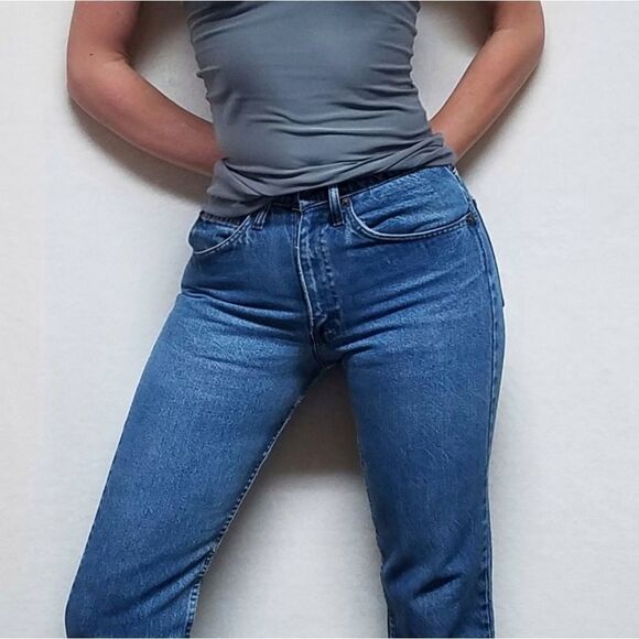VINTAGE 80s Levi's 505 Orange Tab Wedgie Mom Jeans - Picture 3 of 15